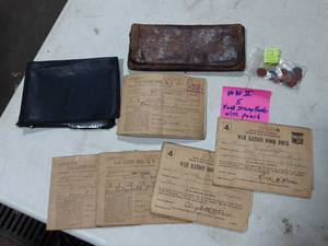 lot 32 image: WWII Food Ration Coupons, Books & Wallets