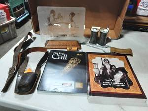 lot 35 image: Leather Fishermans Rod Holder, Decoy Line, Arms Book