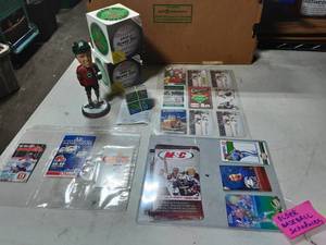lot 45 image: Jonas Brodin Bobble, 2-Green Dot Softball, Sports Cards & Trivia Game
