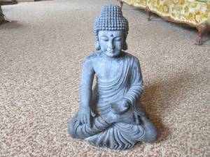 (K) Buddha Statue YardGarden Decor 16 12 Tall - Made of ResinPlastic