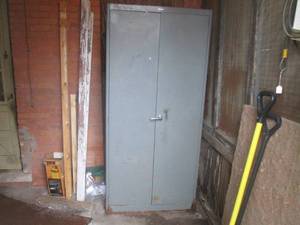 (P) Large Metal Storage Cabinet with Adjustable Shelves 78 H x 36 W x 21 D