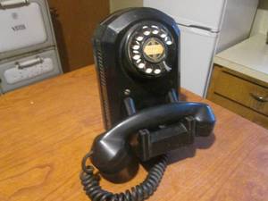 (DLR) Vintage Automatic Electric Wall Mount Rotary Dial Telephone