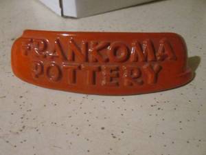 (DLR) Vintage Frankoma Pottery Dealer Sign 7 Wide