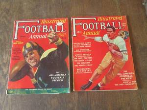 (DLR) 1940 and 1941 Football Illustrated Annual Magazines