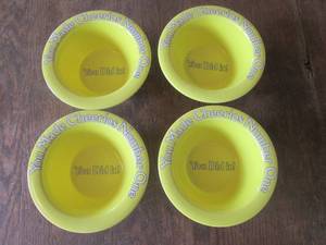 (DLR) 4 Vintage Cheerios Cereal Bowls You Made Cheerios Number One You Did It - Plastic