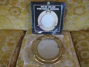 (DLR) Solid Brass Porthole Mirror