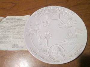 (K) Vintage Frankoma 1974 Bi-Centennial Celebration United States Of America Plate Third of 5 Issues