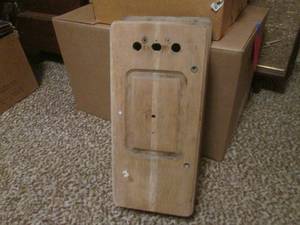 (DLR) Vintage Wood Wall Mount Telephone Case Completely Stripped Ready for Your Project