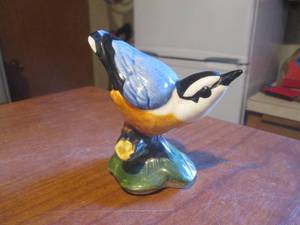 (LR) Vintage Stangl Pottery Red Breasted Nuthatch Bird Figurine #3851