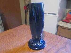 (LR) Vintage Fiesta Cobalt Blue Bud Vase Fiestaware 6 Tall