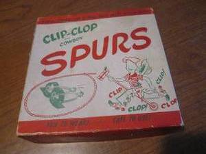 (DLR) Vintage Clip-Clop Cowboy Spurs 1949