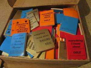 (DLR) Box Full of Small Everything I Know About... Books - All Are Blank Inside
