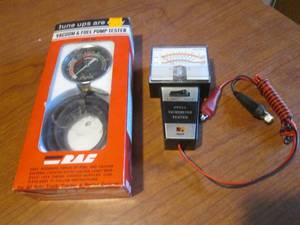 (DLR) Vacuum & Fuel Pump Tester in Box and Hawk Dwell Tachometer Tester