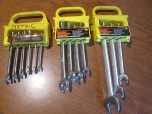 (DLR) 3 Sets of Popular Mechanics Metric Combination Wrenches