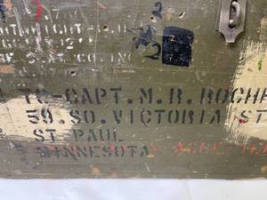 lot 122 image: 1943 Wooden Military Box