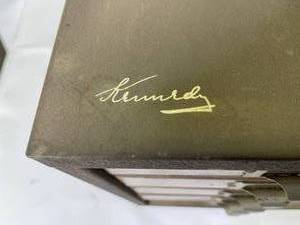 lot 123 image: Metal Kennedy Kits Five Drawer Hardware Storage Piece With Hardware