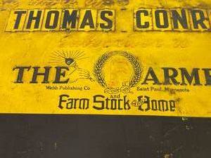 lot 125 image: Vintage The Farmers House Wall Mount Metal Sign