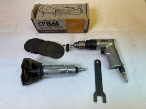 lot 151 image: Chicago Pneumatic Auto Cut Off Tool and Reversible Air Drill