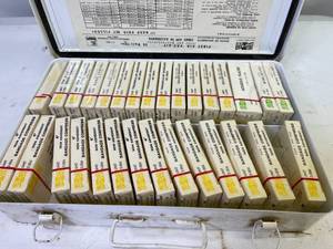 lot 159 image: Vintage Bluebird Wall Mount First Aid Kit with Original Contents