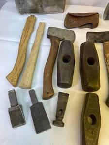 lot 164 image: Hatchets, Hammer Handles, Sledge Heads and Axes