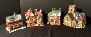 lot 87 image: Four Department 56 Heritage Village Collection Buildings