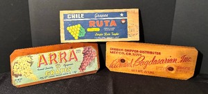 lot 93 image: Decorative Vintage Wooden Crate Sides