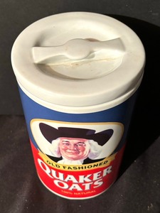 lot 209 image: Limited Edition Quaker Oats 120th Anniversary Porcelain Canister  Cookie Jar