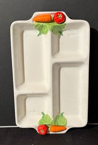 lot 241 image: Two Cermiche Divided Serving Dishes