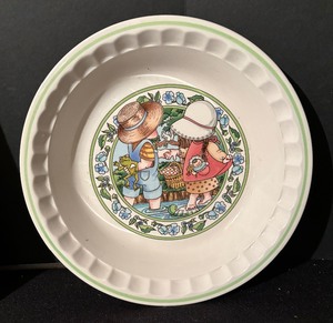 lot 248 image: Two Vintage Country Kids Collectable Recipe Plates