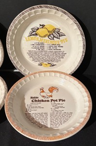 lot 249 image: Six Vintage USA Pottery Pie Plates
