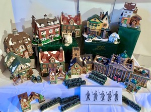 lot 43A image: Large Lot of Dickens Village Series by Department 56, Including Ramsford Palace Limited Edition