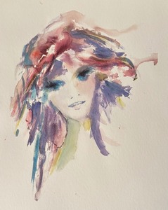 lot 297 image: Amethysta Unframed Original Artwork by Shan-Merry