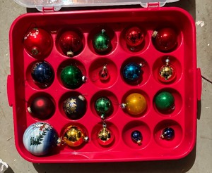 lot 298 image: Two Sterilight Ornament Organizers with Ornaments