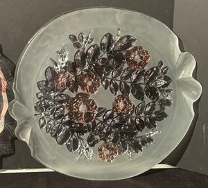 lot 302 image: Two Pretty Glass Platters
