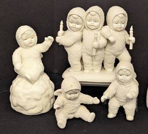 lot 70 image: Assorted Porcelain Snowbabies Figurines