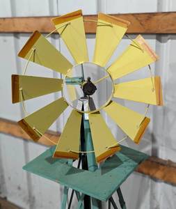 lot 43 image: Vintage Metal Garden Windmill