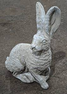 lot 66A image: Small Cement Bunny Garden Decorative Figurine