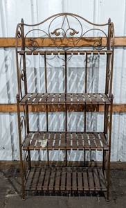 lot 149A image: Decorative Metal Bakers Rack