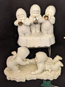 lot 291A image: Assorted Porcelain Snowbabies Figurines