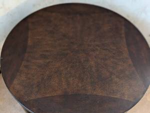 lot 294A image: Large Round Wood Coffee Table
