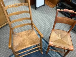 Antique Rush-seat Chairs