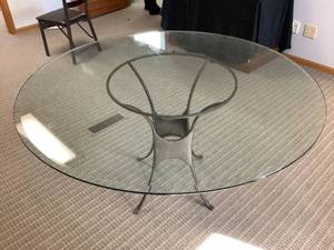 Glass Top Round Table