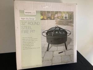 32 Round steel firepit...