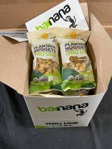 Barnana Chilli Lime Plantain Nuggets 3 boxes each box has 12 1.5oz bags Best By 04052024