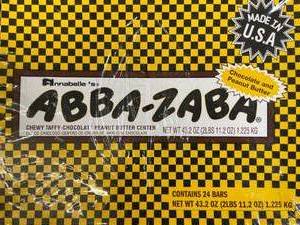 Abba Zaba Chewy Taffy Chocolate Peanut Butter Bars 1 Box 24 bars