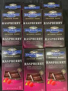 12 Ghirardelli Raspberry Dark Chocolate bars Best By 03312024
