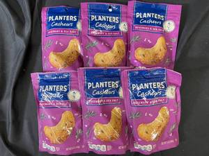 Planters Cashews Rosemary and Sea Salt 6 bags 5oz each Best By 08302023