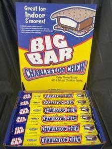 Charleston Chew Big Bar Box of 30 Chewy Nougat with Chocolate coating