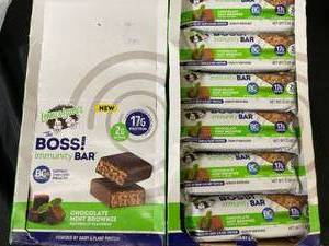 Choc Mint Brownie Boss Immunity Bar 2 Boxes 24 bars total Best By 09022023