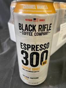 Black Rifle Triple Shot 300mg caffeine 12x 16 oz cans Best By 04052024